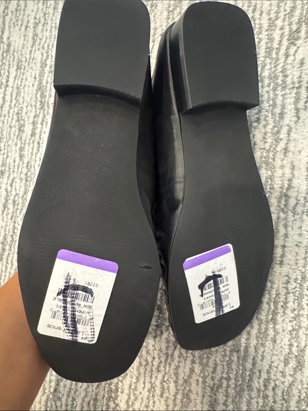 Black Leather Slip-On Moccasin Loafers - Picture 3 of 8